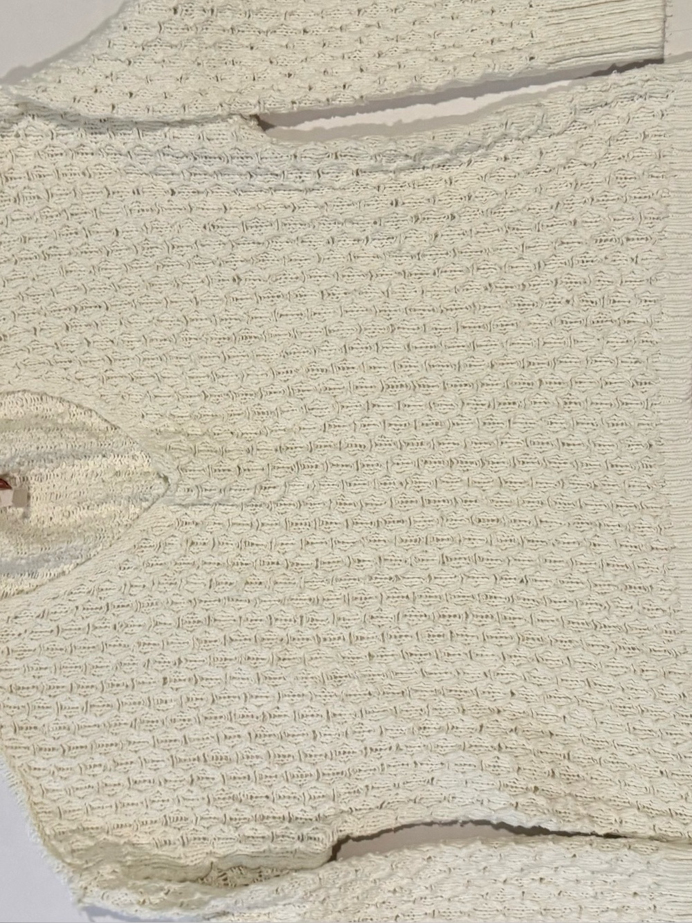 Pilcro Cream V Neck  Oversized Sweater Boho Neutral Coastal
